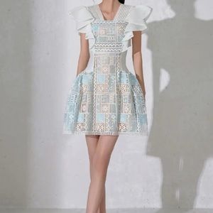 Embroidery Mini Dress